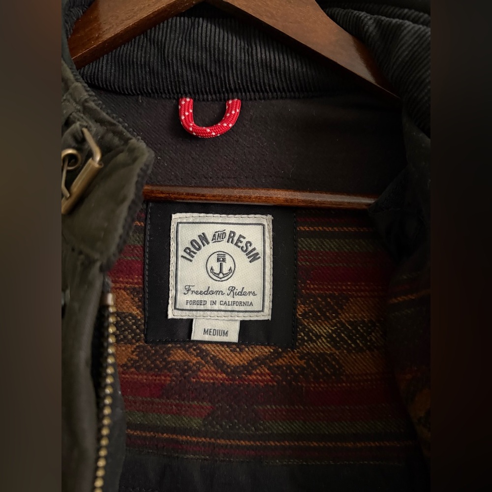 Iron & Resin Scrambler Jacket- Dark Olive Moto Jacket - Picture 6 of 11